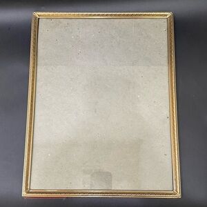 Vintage MCM Regency Style Gold-tone Metal Art Deco Picture Frame 14”X11”